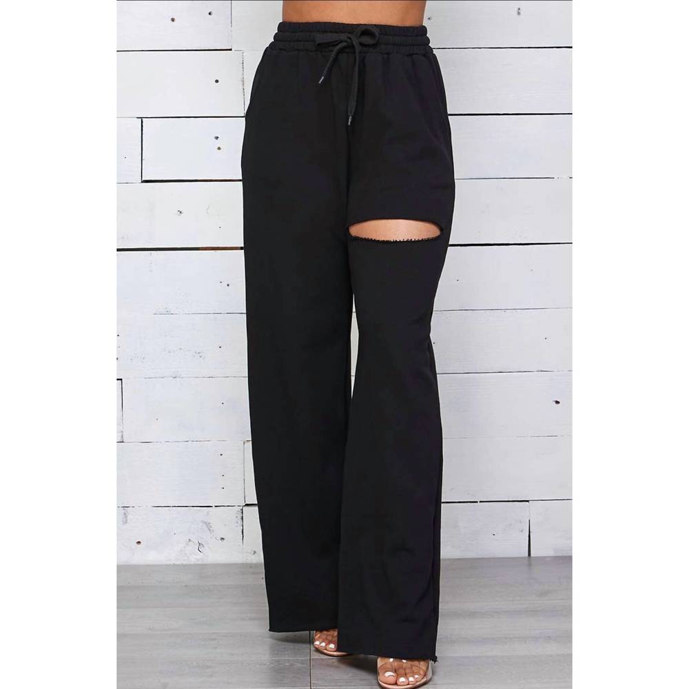 NEW SHOP MICHELLA liv french terry sweat pant in black